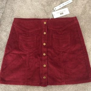 NWT “She and Sky” Maroon skirt